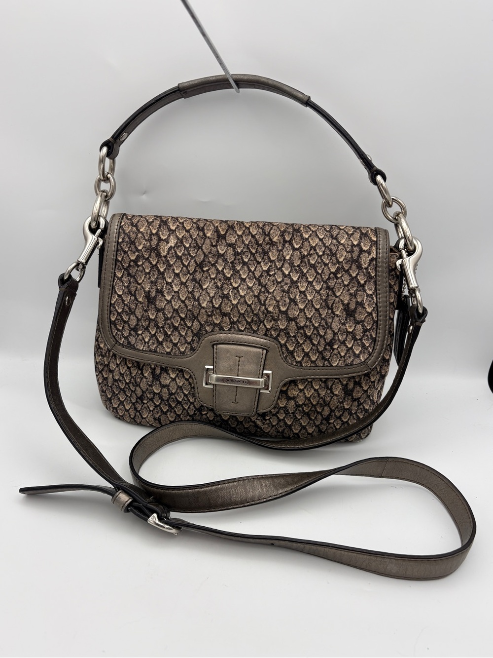 Coach Taylor Snake Print Crossbody Bag